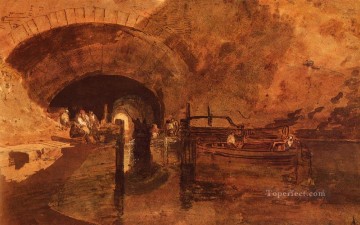 Turner Painting - Un túnel del canal cerca de Leeds Romántico Turner
